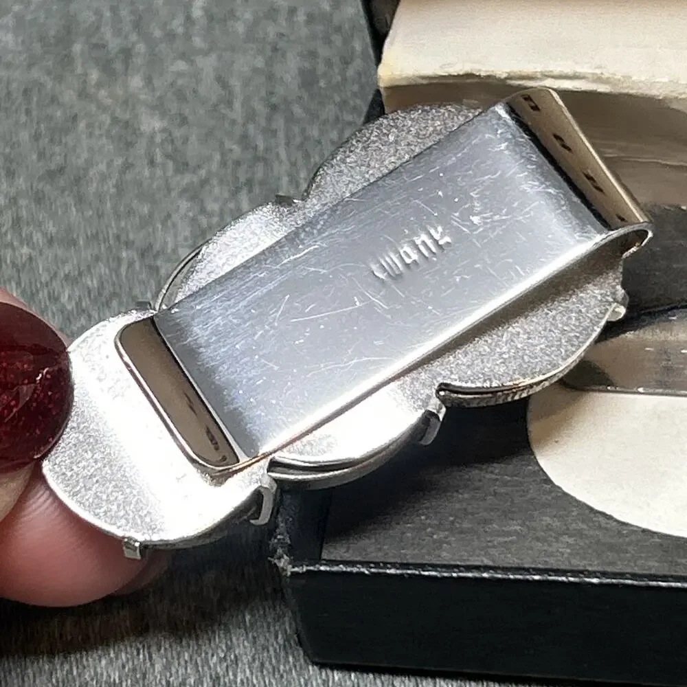 Vintage Swank 3 Coin Money Clip Genuine US 1946 Dime 1964 Nickel & Quarter w/Box